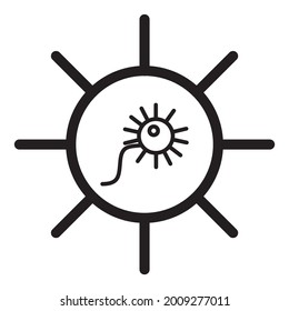here is a bacterial vector design with a white background