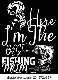 Here I'm the best fishing mom EPS file for cutting machine. You can edit and print this vector art with EPS editor.