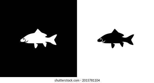 here is a black and white vector fish image, used to complement fish-related projects such as logo needs and so on.
