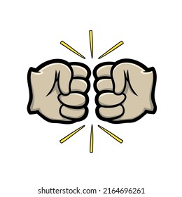 Here it is Boom Fist Hand Cartoon for your sticker design or business.