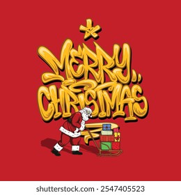 Here it is Chirstmas TEXT and Character for your mascot, tshirt and logo business. This cartoon explain to Celebrate Christmas