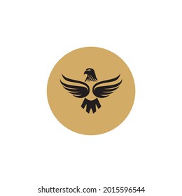 here is the eagle logo and similar bird logos on a gold background