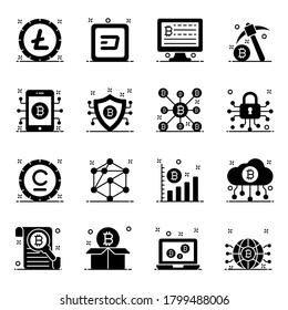 Here are finance icons in modern glyph style for your design project. Creatively designed vectors are best to have in your design project