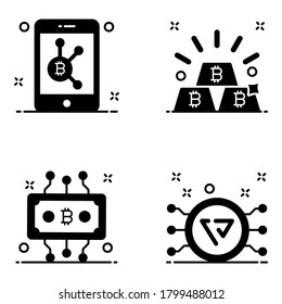 Here are finance icons in modern glyph style for your design project. Creatively designed vectors are best to have in your design project