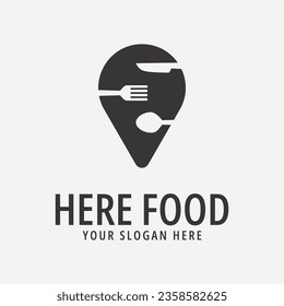 here food logo vector illustration design