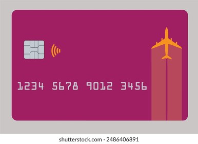 Here is a generic travel credit card featuring an airliner in the design.