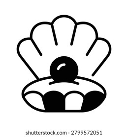 Here is a glyph icon denoting marine object concept,