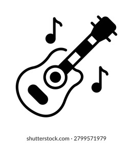 Here is a glyph icon denoting musical instrument concept,