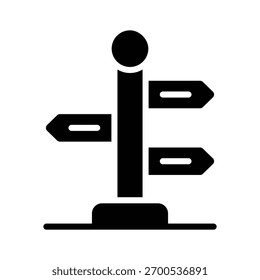 Aquí hay un icono de glifo del tablero de dirección para la propiedad