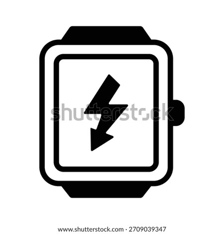 Here is a glyph style icon showing electric watch