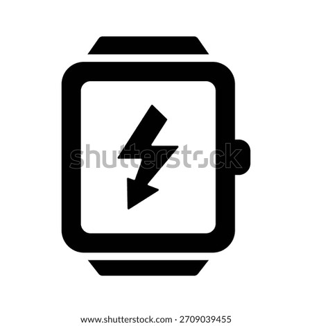 Here is a glyph style icon showing electric watch