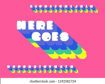 Here goes font. Vector alphabet letters. Typeface design. 