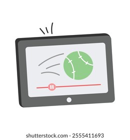 Here is a hand drawn icon of live sports