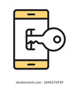 Here is a handy line style icon depicting mobile access