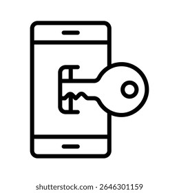 Here is a handy line style icon depicting mobile access