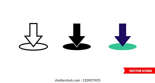 Here icon of 3 types: color, black and white, outline. Isolated vector sign symbol.