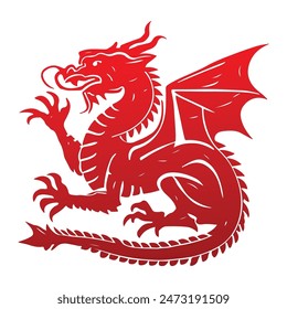 Here is an illustration of a Chinese dragon