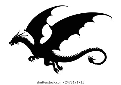 Here is an illustration of a Chinese dragon