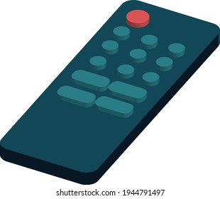 aquí hay una ilustración en un dispositivo de control remoto con varios botones.
