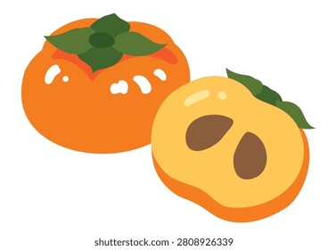 Aquí hay una ilustración de un caqui.