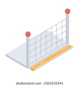 Here is an isometric icon of net fence 