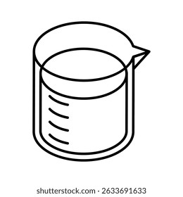 Here is an isometric icon showing a beaker