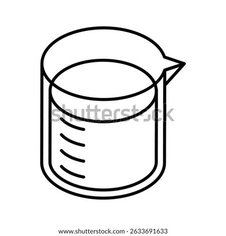 Here is an isometric icon showing a beaker