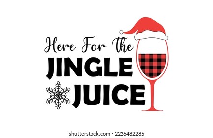 Hier für den Jingle Juice - Fröhlicher Weihnachtsvektor und Clipart Art