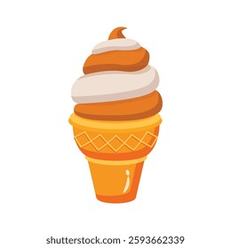 Here is a latest 3d icon of cream cone