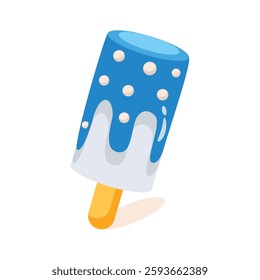 Here is a latest 3d icon of ice popsicle