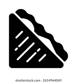 Here is a latest glyph icon of bread sandwich