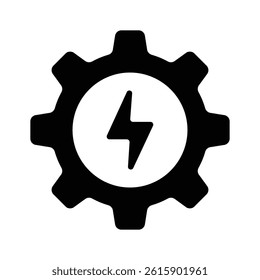 Here is a latest glyph style icon showing power symbol