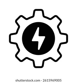 Here is a latest glyph style icon showing power symbol