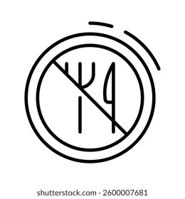 Here is a latest outline style icon depicting fasting concept