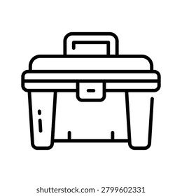 Here is a line icon denoting cooling storage concept,