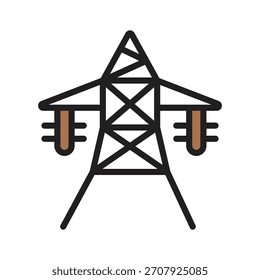 Aqui está um ícone de estilo de linha de polo elétrico