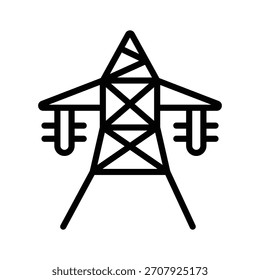 Aqui está um ícone de estilo de linha de polo elétrico