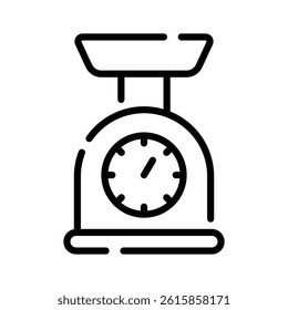 Here is a line style icon of weight scale