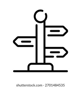 Aquí hay un icono lineal de tablero de dirección para la propiedad