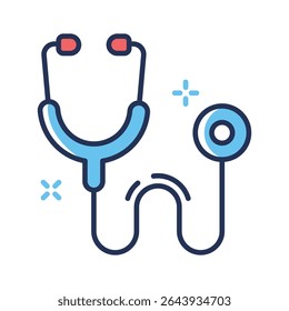 Here is a linear icon showing stethoscope