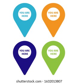 here location pointer sign illustration design over a white background