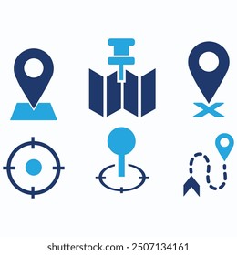 here, map pin, place, gps, target, position icon symbol illustration.