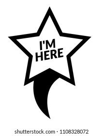 I'M HERE and map pointer