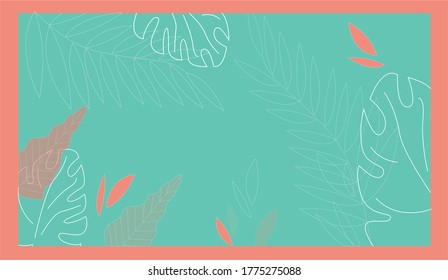 Here is a nice calm background with tropical motifs. It can be used as a banner for social network profile, or as a background for identity design.