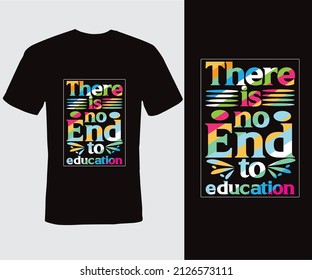 no hay final a la educación, diseño de camisetas, tipografía