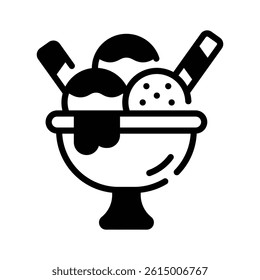 Here is our amazing glyph icon of ice cream cup