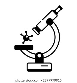 Here is an outline icon of virus search 