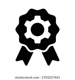 Here is a premium glyph icon of quality management