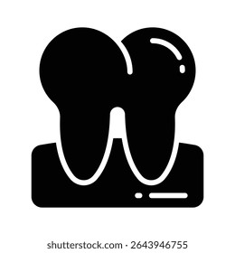 Here is a premium glyph icon showing tooth