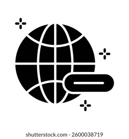 Here is a premium glyph icon of web browser technology